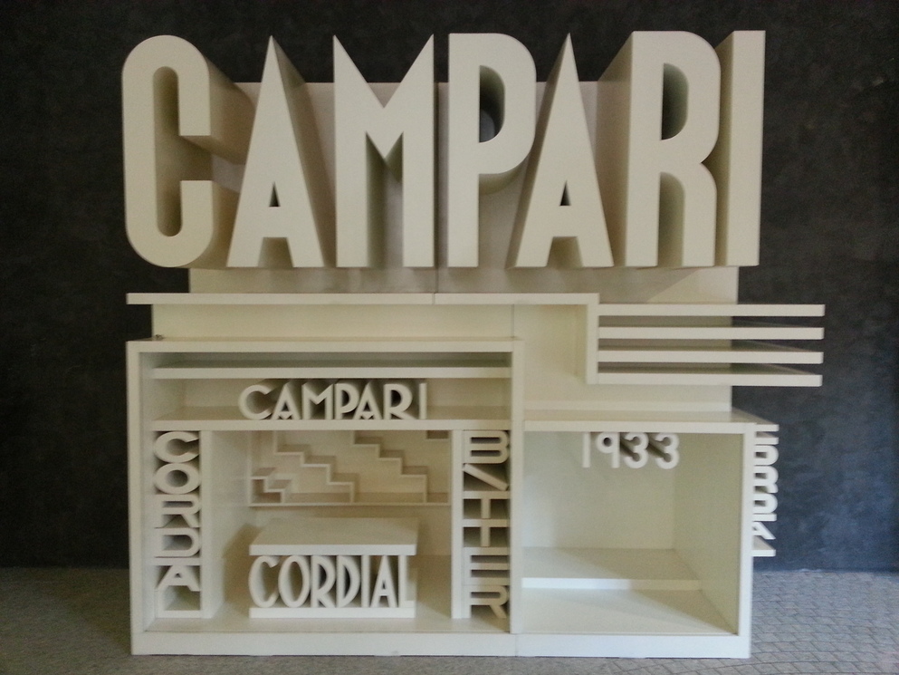 La scultura di Fortunato Depero al museo Campari a Sesto San Giovanni.