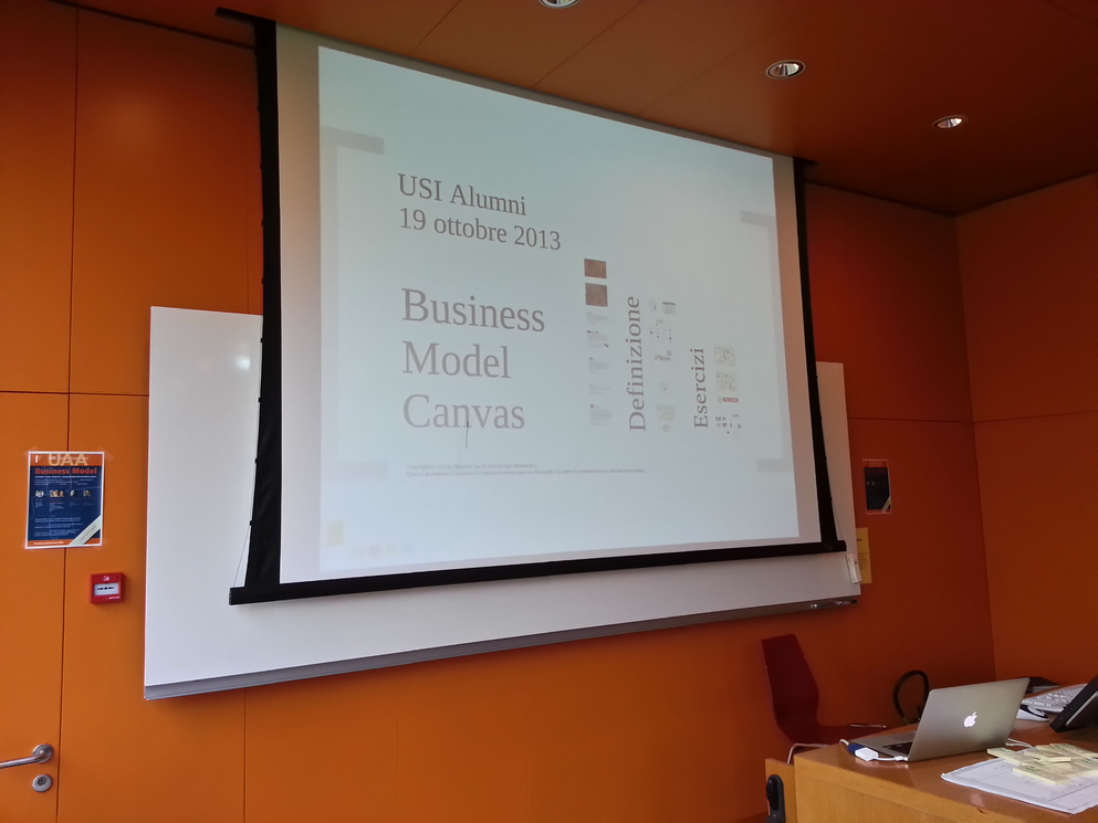 La presentazione per gli Alumni dell'Università della Svizzera Italiana: Business Model Canvas.